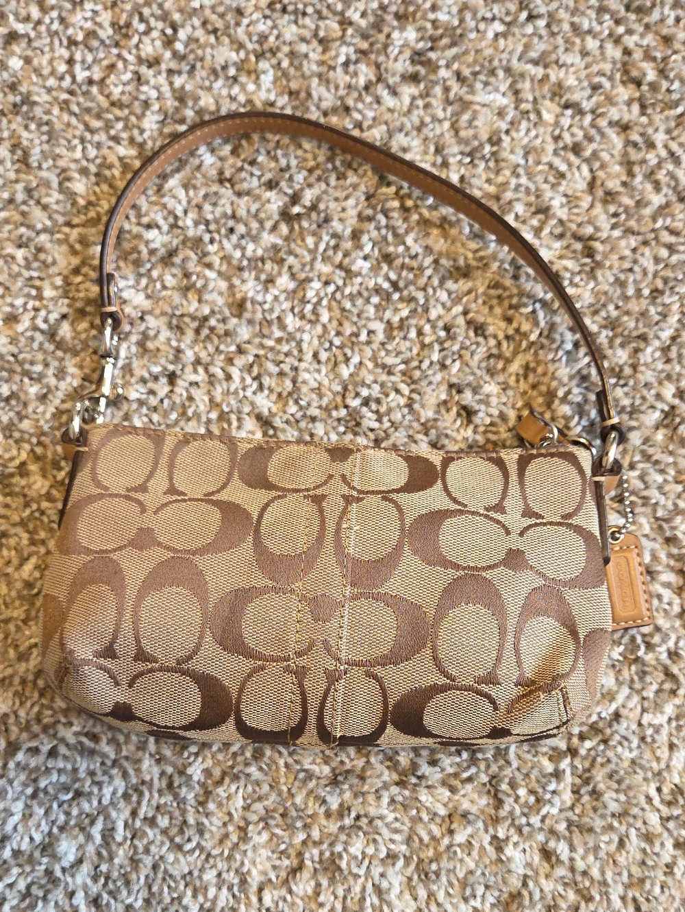 COACH Y2K Signature Canvas Mini Bag Wristlet